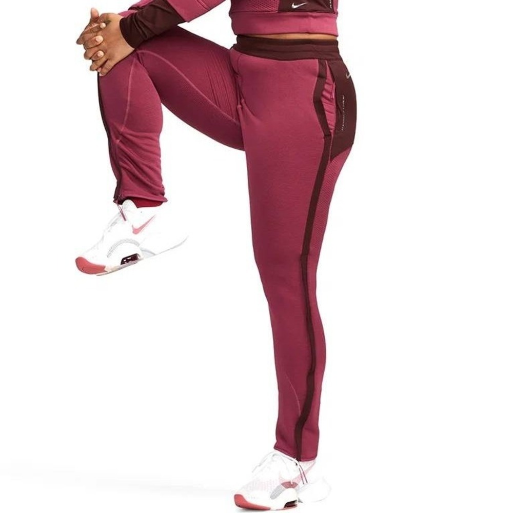 Nike Womens Therma-FIT ADV City Ready Pants Size L Pink Tapered Training Joggers